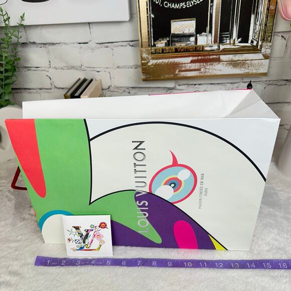 Louis Vuitton X Takashi Murakami Bag GIFT SET! Stickers included & Keychain - Picture 6 of 7